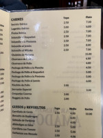 Meson Amador menu