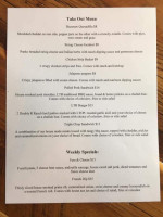 Long Timber Brewing menu