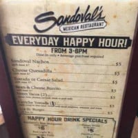 Sandoval's Cafe & Cantina menu