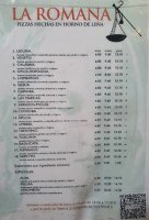 La Romana menu