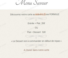 Hôtel le Chêne Vert menu