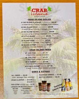 Crab Island menu