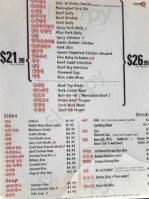 Yakiniq Korean Bbq menu