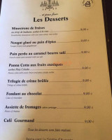 La Grotte D'auguste menu