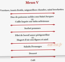 Le Cadet Roussel menu