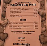 Arlington Haus menu