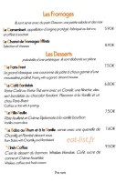 Cafe du Levant menu
