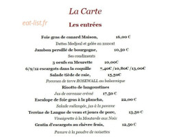 Les Terrasses De Corton menu