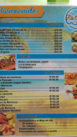 Río Alegre menu