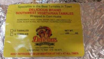 Delicious Tamales menu