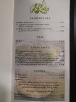 Cafeteria A Rina menu