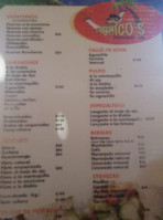 Chico's Restaurant Bar menu