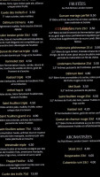 London Tavern menu