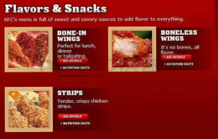 Kfc menu