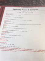 Caper's Pizza Bar menu