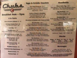 Chubs Diner Ssi menu