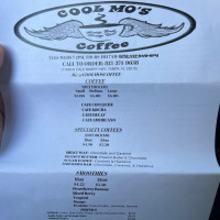 Cool Mo's Coffee menu