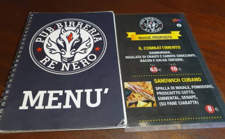 Pub Re Nero menu