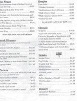 Athenian Cafe menu