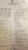 La Peregrina menu