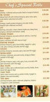 Aki Japanese Steakhouse And Sushi menu