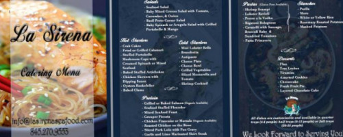 La Sirena Seafood menu