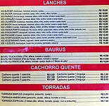 Porto Lanches menu
