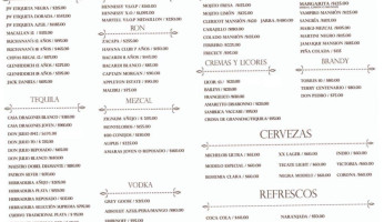 La Mansion Del Prado menu