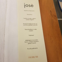 Josè menu