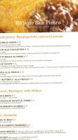 Rifugio San Pietro menu