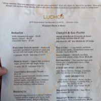 Lucho's menu