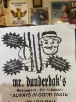 Mr Dunderbak's And Pub food