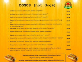 Dogo Monster menu