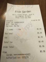 Rice Garden menu