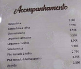 A Telha Do Pao menu