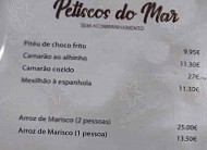 A Telha Do Pao menu