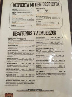 Mexikanisimo menu