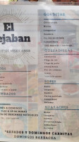 Antojitos El Tejaban menu