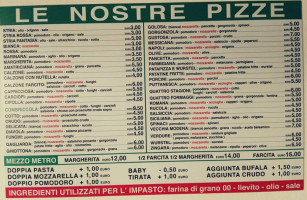 Pizzeria La Combriccola Di Bieri Maria menu