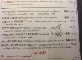 Vapiano menu