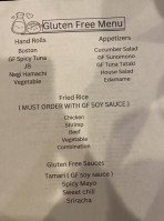 Samurai Sushi Grill menu