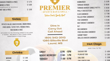 Premier Sports Grill inside