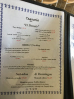 Taqueria El Dorado menu