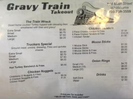 The Gravy Train Takeout Whitbourne menu