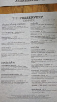 The Preservery menu