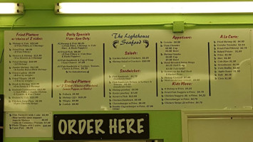 The Lighthouse Seafood menu