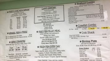 Tj Seafood menu