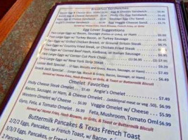 Angie's menu