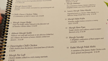 The Yellow Chilli Of Georgia menu