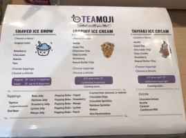 Teamoji menu